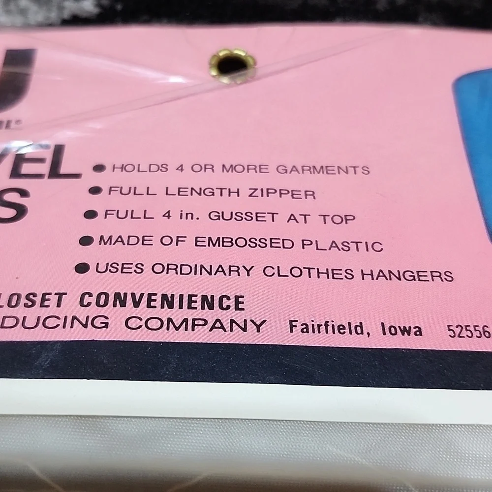 1970 UNIVERSAL TRAVEL DRESS BAG GRAY GARMENTS CLOSET CONVENIENCE ZIP-BAG